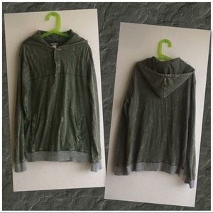 Mossimo distressed olive Pullover Hoodie Boys Sz L